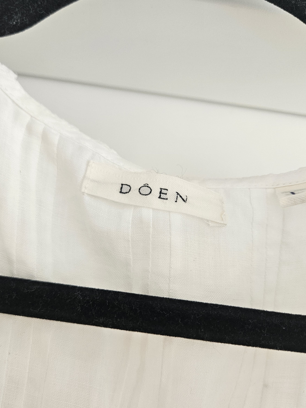 DÔEN Halina Dress in Salt Organic Cotton Ruffle Sz XL - Picture 4 of 8